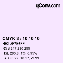 カラーコード: CMYK 3 / 10 / 0 / 0 | qconv.com