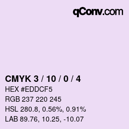 カラーコード: CMYK 3 / 10 / 0 / 4 | qconv.com