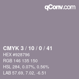 Código de color: CMYK 3 / 10 / 0 / 41 | qconv.com