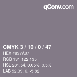 Color code: CMYK 3 / 10 / 0 / 47 | qconv.com