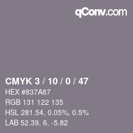 Color code: CMYK 3 / 10 / 0 / 47 | qconv.com