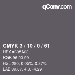 Color code: CMYK 3 / 10 / 0 / 61 | qconv.com