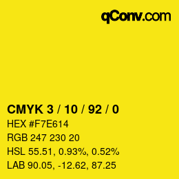 Color code: CMYK 3 / 10 / 92 / 0 | qconv.com