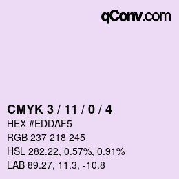 Color code: CMYK 3 / 11 / 0 / 4 | qconv.com