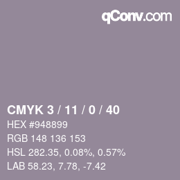 Color code: CMYK 3 / 11 / 0 / 40 | qconv.com