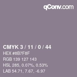 Color code: CMYK 3 / 11 / 0 / 44 | qconv.com