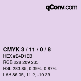 カラーコード: CMYK 3 / 11 / 0 / 8 | qconv.com