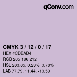 Código de color: CMYK 3 / 12 / 0 / 17 | qconv.com