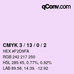 Color code: CMYK 3 / 13 / 0 / 2 | qconv.com