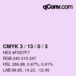 Color code: CMYK 3 / 13 / 0 / 3 | qconv.com