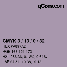 颜色代码: CMYK 3 / 13 / 0 / 32 | qconv.com