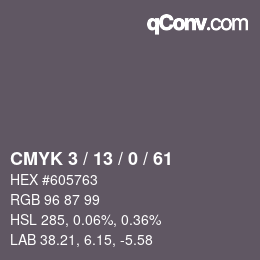 Color code: CMYK 3 / 13 / 0 / 61 | qconv.com
