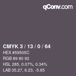 Color code: CMYK 3 / 13 / 0 / 64 | qconv.com