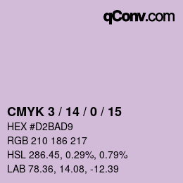 カラーコード: CMYK 3 / 14 / 0 / 15 | qconv.com