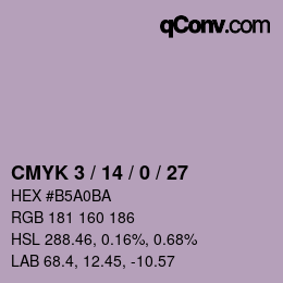 カラーコード: CMYK 3 / 14 / 0 / 27 | qconv.com