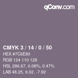Color code: CMYK 3 / 14 / 0 / 50 | qconv.com
