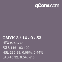 Color code: CMYK 3 / 14 / 0 / 53 | qconv.com