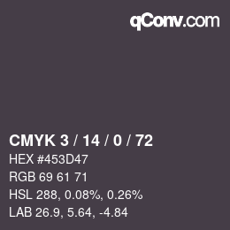 Color code: CMYK 3 / 14 / 0 / 72 | qconv.com