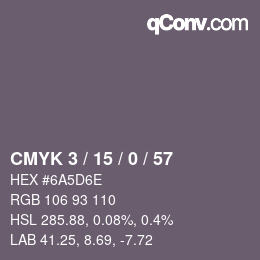 Color code: CMYK 3 / 15 / 0 / 57 | qconv.com