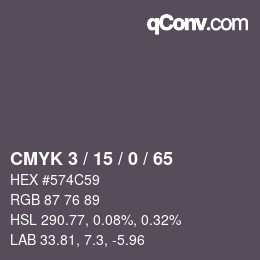 Color code: CMYK 3 / 15 / 0 / 65 | qconv.com