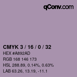 Color code: CMYK 3 / 16 / 0 / 32 | qconv.com