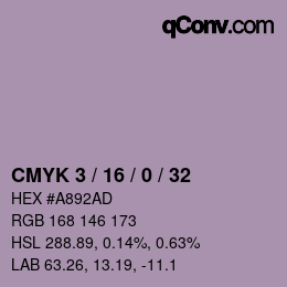 Color code: CMYK 3 / 16 / 0 / 32 | qconv.com