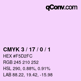 Color code: CMYK 3 / 17 / 0 / 1 | qconv.com