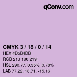 颜色代码: CMYK 3 / 18 / 0 / 14 | qconv.com