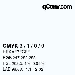 Color code: CMYK 3 / 1 / 0 / 0 | qconv.com