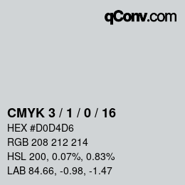 Color code: CMYK 3 / 1 / 0 / 16 | qconv.com