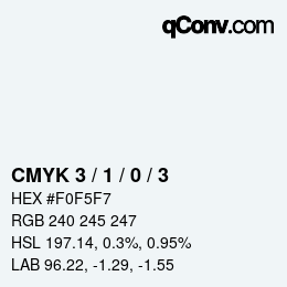 Color code: CMYK 3 / 1 / 0 / 3 | qconv.com