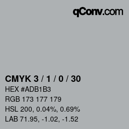 Color code: CMYK 3 / 1 / 0 / 30 | qconv.com