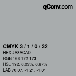 Color code: CMYK 3 / 1 / 0 / 32 | qconv.com