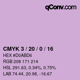 Color code: CMYK 3 / 20 / 0 / 16 | qconv.com