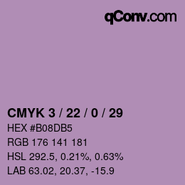 Color code: CMYK 3 / 22 / 0 / 29 | qconv.com