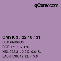 Color code: CMYK 3 / 22 / 0 / 31 | qconv.com