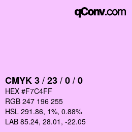 カラーコード: CMYK 3 / 23 / 0 / 0 | qconv.com