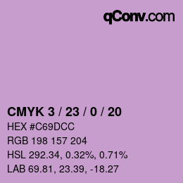 Color code: CMYK 3 / 23 / 0 / 20 | qconv.com