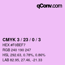 颜色代码: CMYK 3 / 23 / 0 / 3 | qconv.com