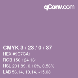 カラーコード: CMYK 3 / 23 / 0 / 37 | qconv.com