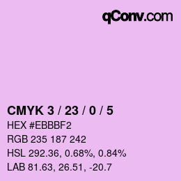 Color code: CMYK 3 / 23 / 0 / 5 | qconv.com