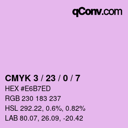 カラーコード: CMYK 3 / 23 / 0 / 7 | qconv.com