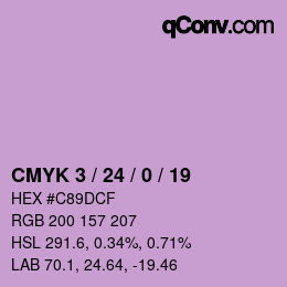 カラーコード: CMYK 3 / 24 / 0 / 19 | qconv.com