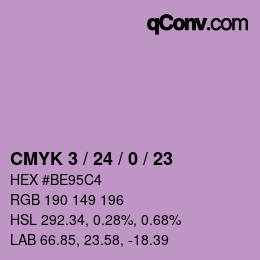 Color code: CMYK 3 / 24 / 0 / 23 | qconv.com