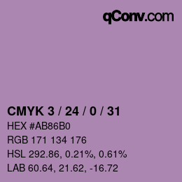 カラーコード: CMYK 3 / 24 / 0 / 31 | qconv.com