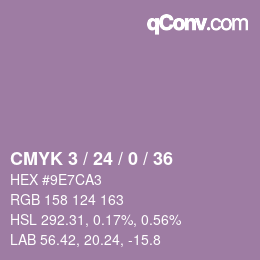 カラーコード: CMYK 3 / 24 / 0 / 36 | qconv.com