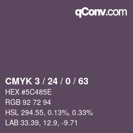 Color code: CMYK 3 / 24 / 0 / 63 | qconv.com