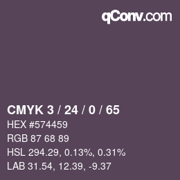 Color code: CMYK 3 / 24 / 0 / 65 | qconv.com