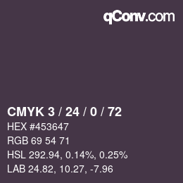カラーコード: CMYK 3 / 24 / 0 / 72 | qconv.com
