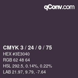 Color code: CMYK 3 / 24 / 0 / 75 | qconv.com